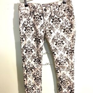 Free People Brocade flocked pants